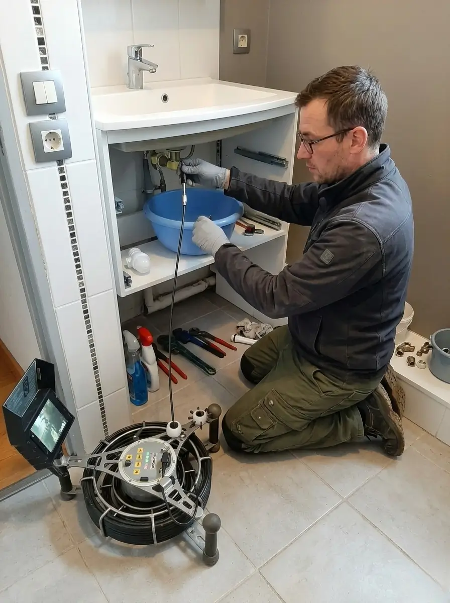 Inspection endoscopique de canalisation sous évier par debouchage-vidange-hautes-pyrenees à Tarbes
